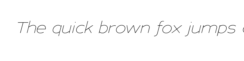 font preview of adrianna extended thin italic
