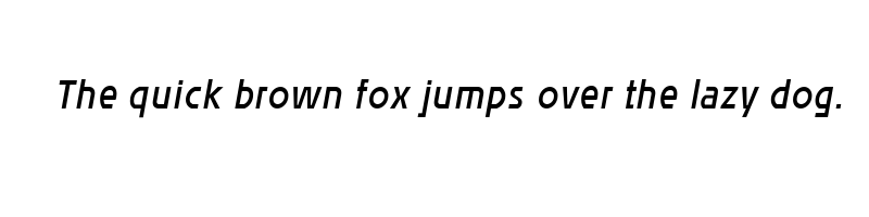 font preview of affluent demibold italic