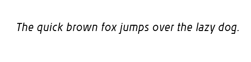 font preview of affluent italic
