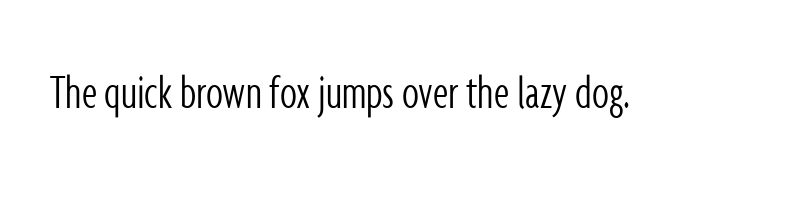 font preview of agenda light extra condensed