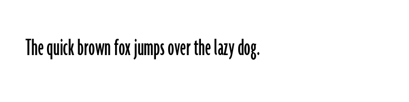 font preview of agenda medium ultra condensed