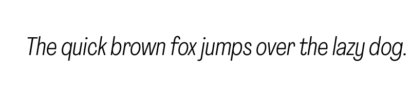 font preview of agrandir tight light italic