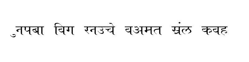 font preview of Ajay Normal Wide Regular