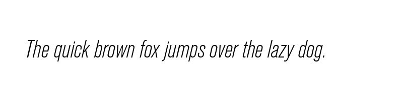 font preview of akzidenz grotesk bq light condensed italic