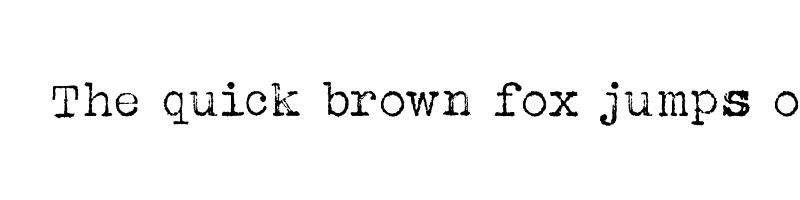 font preview of albertsthal typewriter
