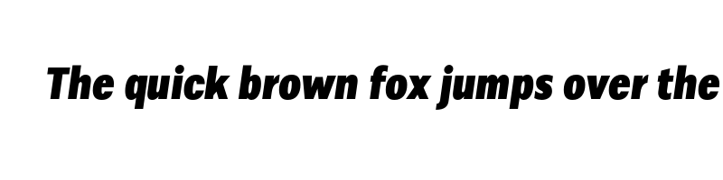 font preview of alergia condensed black italic