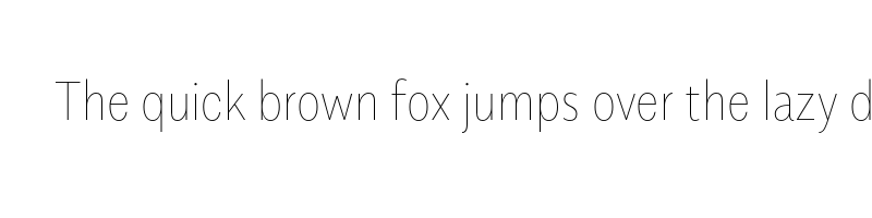 font preview of alergia condensed hairline