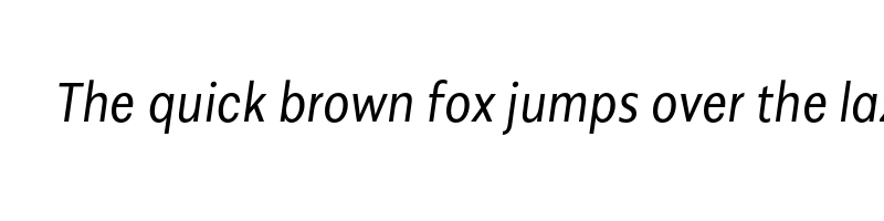 font preview of alergia condensed light italic