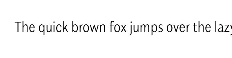 font preview of alergia condensed ultra light
