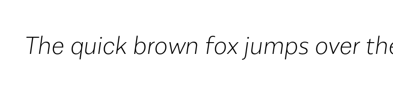 font preview of alergia normal extra light italic