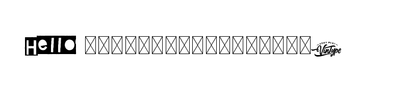 font preview of All The Box Regular