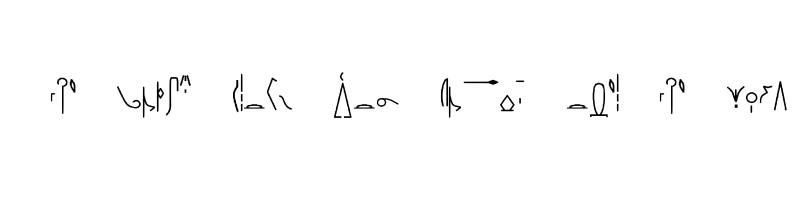font preview of alphacode pharaoh