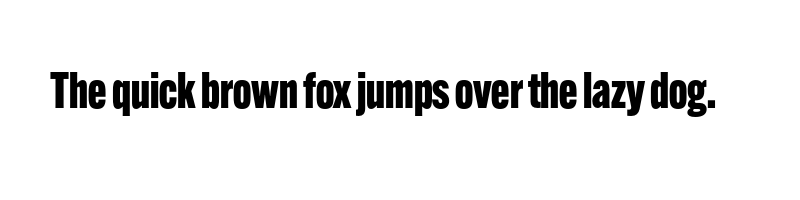 font preview of alternate gothic extracondensed atf black