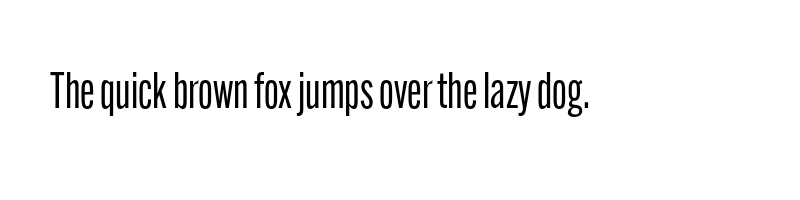 font preview of alternate gothic extracondensed atf