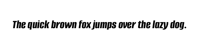 font preview of alumni sans extra bold italic