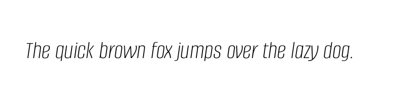 font preview of alumni sans extra light italic