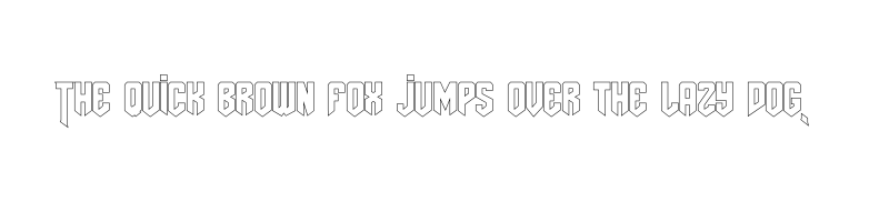 font preview of amazdoom right outline