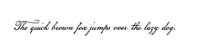 font preview of american scribe regular