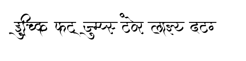 font preview of AMS Hastkala 2 Regular