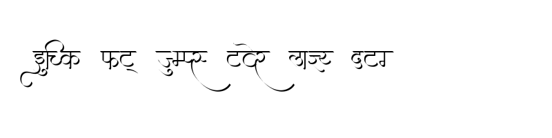 font preview of AMS Kashi Regular