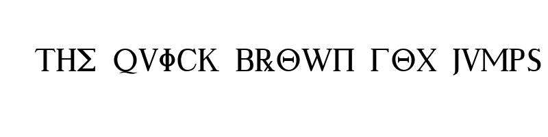 font preview of ancient geek