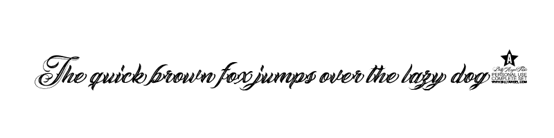 font preview of angeles bold italic