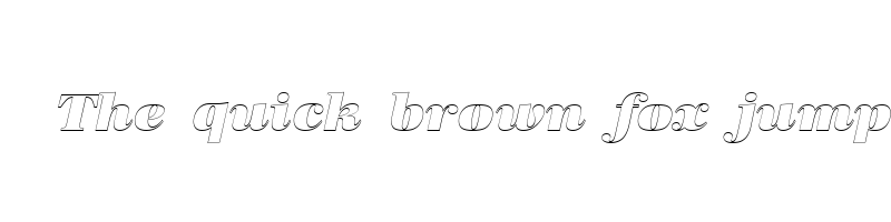font preview of antiqua t supreme italic outline