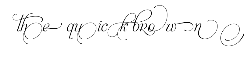 font preview of aphrodite slim swash