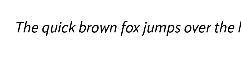 font preview of apparat semi condensed italic