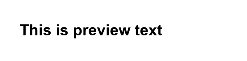font preview of ARIALBD