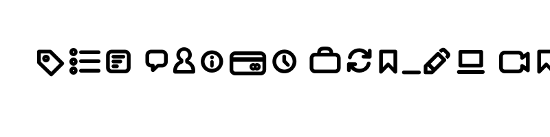 font preview of aristotelica icons demi bold