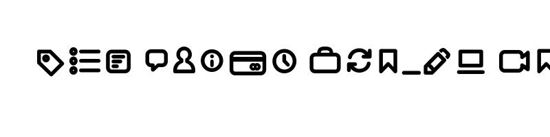 font preview of aristotelica icons demibold