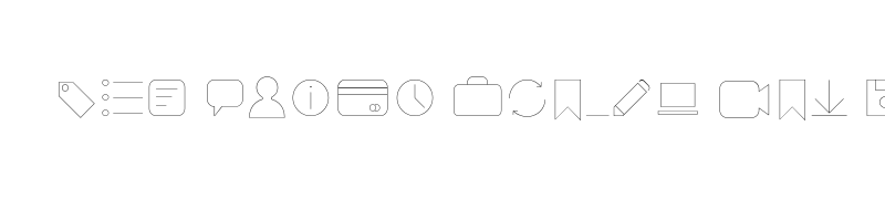 font preview of aristotelica icons hairline