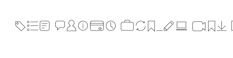 font preview of aristotelica icons thin