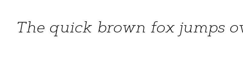 font preview of artegra slab extralight italic