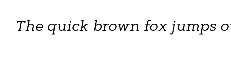 font preview of artegra slab regular italic