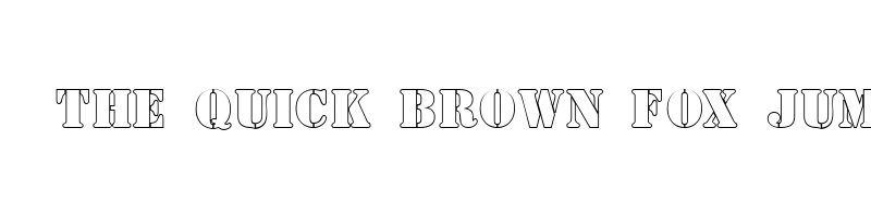 font preview of asamper outline