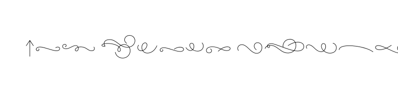 font preview of audrey ornaments