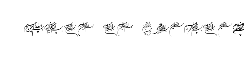 font preview of B e s m e l l a h 1 Regular