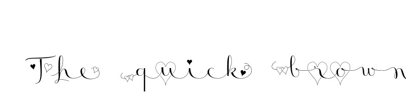 font preview of badinerie love