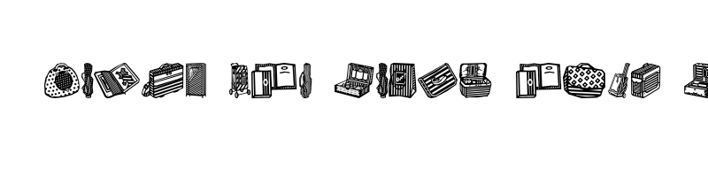font preview of Bags and stuff II Regular