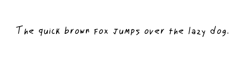 font preview of bakora handwriting