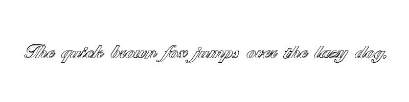 font preview of ballantines outline xbold regular