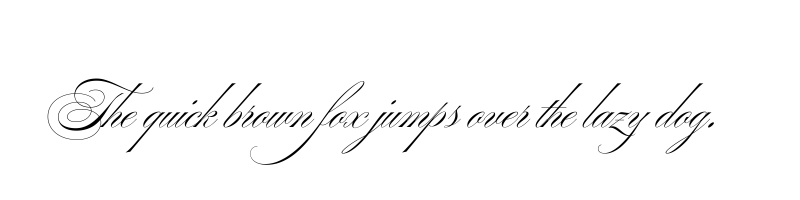 font preview of ballet 24pt regular