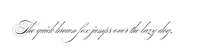 font preview of ballet 48pt regular