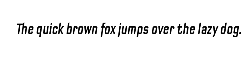 font preview of bank sans ef cy compressed regular oblique