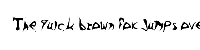 font preview of barbed ink