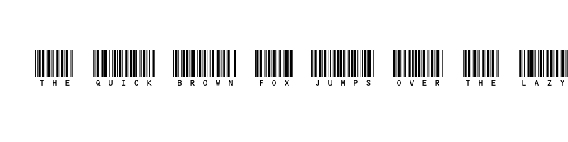 font preview of barcode c39hrp48dltt