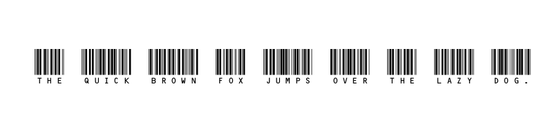 font preview of barcode c39hrp60dltt