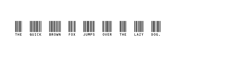 font preview of barcode c39hrp72dmtt